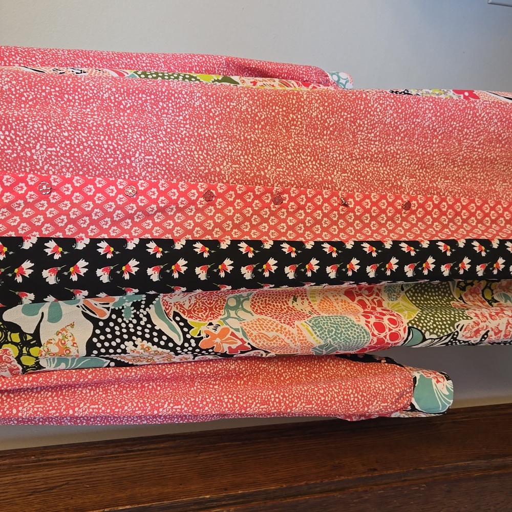 Susan Graver Colorful Patchwork Button Down Dress - image 3